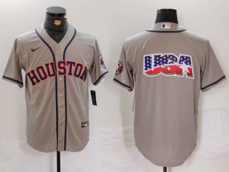 Men Houston Astros Blank Grey Nike Game 2024 MLB Jersey style 2->houston astros->MLB Jersey